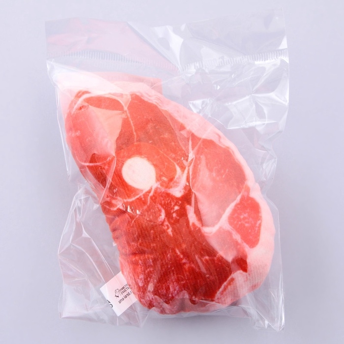 Игрушка для собак с пищалкой «Стейк» из текстиля, 13 х 10 см Игрушка для собак с пищалкой «Стейк» из текстиля, 13 х 10 см