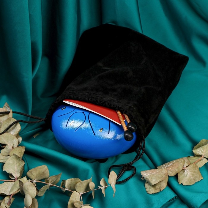 Глюкофон - музыкальный инструмент, синий, 8 лепестков, 15 х 9 см Глюкофон - музыкальный инструмент, синий, 8 лепестков, 15 х 9 см