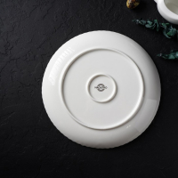 Тарелка фарфоровая обеденная Magistro &laquo;Лакомка&raquo;, d=25 см, цвет белый