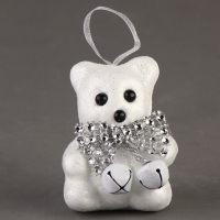 Игрушка из пенопласта &laquo;Мишки&raquo; с блестящим бантиком, 8 см