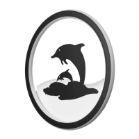 Бра "Дельфины" LED 41Вт 3000/4000К 24х24 см черный 30х30м