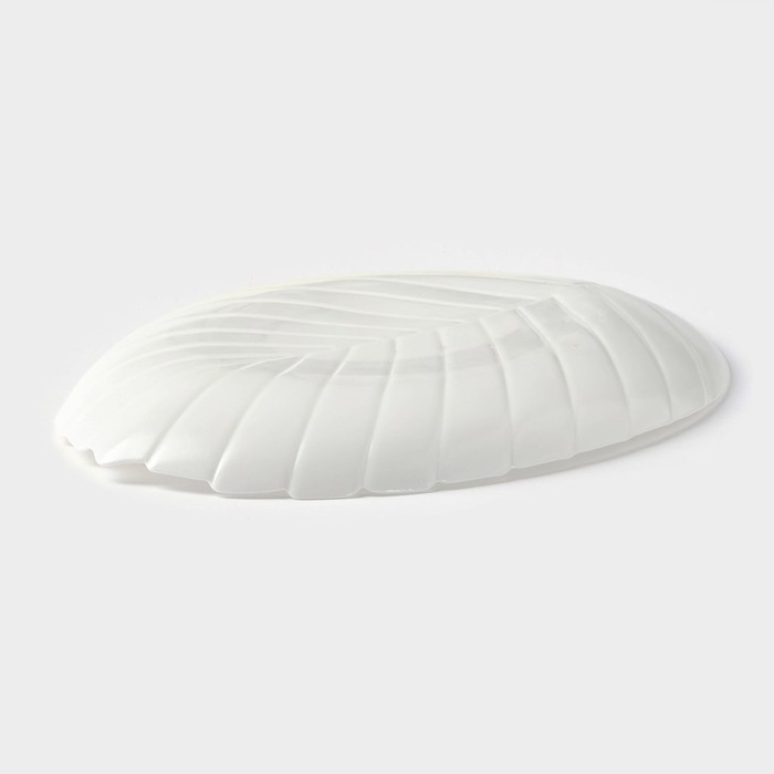 Блюдо сервировочное Avvir &laquo;Лист&raquo;, 29&times;21,5&times;2 см, стеклокерамика, цвет белый