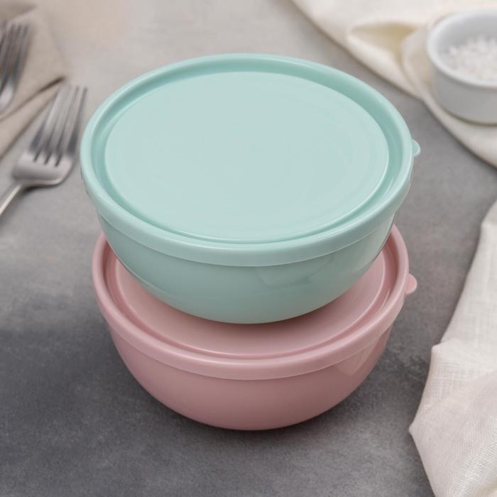 Салатник с крышкой Plastic Centre Galaxy, 550 мл, пластик, МИКС