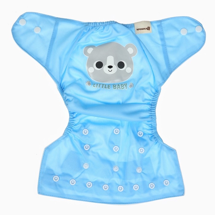 Многоразовый подгузник «Little baby», 3-15 кг, цвет голубой, Крошка Я Многоразовый подгузник «Little baby», 3-15 кг, цвет голубой, Крошка Я