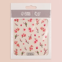 Наклейки для ногтей &laquo;Сакура&raquo;, объёмные, цвет розовый/белый