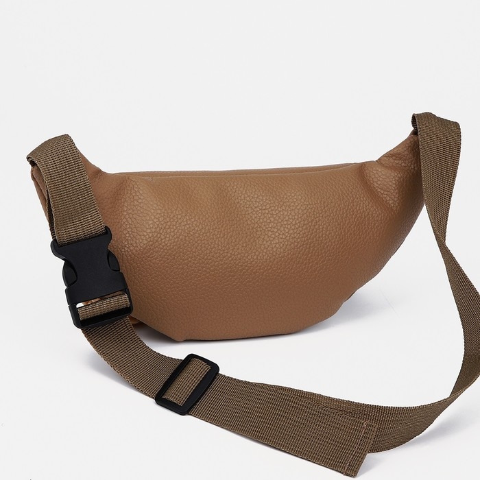 Поясная сумка на молнии, цвет бежевый Поясная сумка на молнии, цвет бежевый