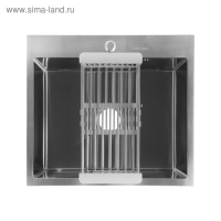 Мойка FABIA PROFI, 60х50 см, врезная, S = 3,0 и 0,8 мм, сифон с переливом + корзина Мойка FABIA PROFI, 60х50 см, врезная, S = 3,0 и 0,8 мм, сифон с переливом + корзина