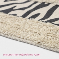 Коврик для дома Доляна &laquo;Зебра&raquo;, 50&times;80 см, цвет молочный