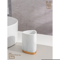 Набор аксессуаров для ванной комнаты &laquo;Мрамор&raquo;, 3 предмета (мыльница, дозатор 230 мл, стакан)