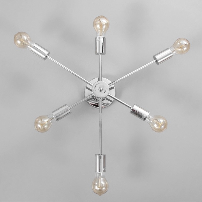 Люстра потолочная Люстра потолочная "Орион" 6х60Вт Е27 Цвет: Хром