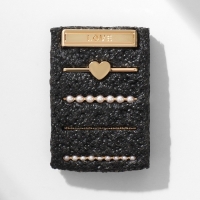 Шармы на ремешок для часов &laquo;Любовь&raquo;, набор 5 шт., цвет белый в золоте