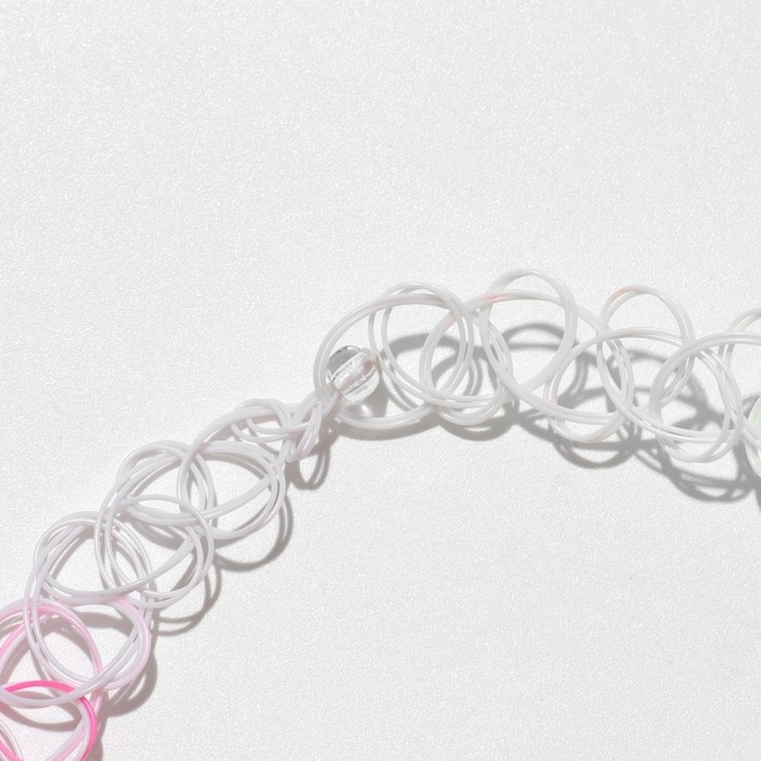 Чокер &laquo;Сердце&raquo; мягкое, цвет розово-салатовый, 40 см