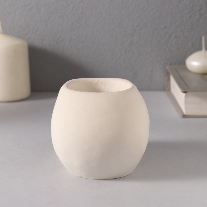 Подсвечник "Череп " 7*10см белый