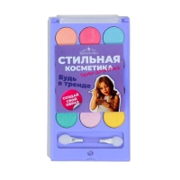 Набор теней детских для век 12 цв, 4 с блёстками, 8 матовые + аппликатор Набор теней детских для век 12 цв, 4 с блёстками, 8 матовые + аппликатор