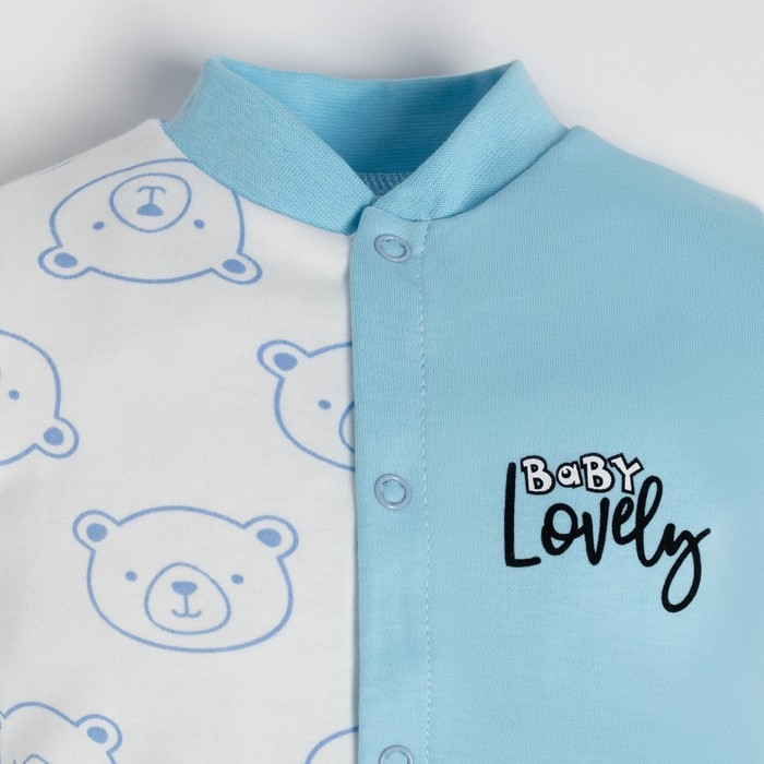 Комбинезон детский, цвет голубой/baby lovely, рост 80 см