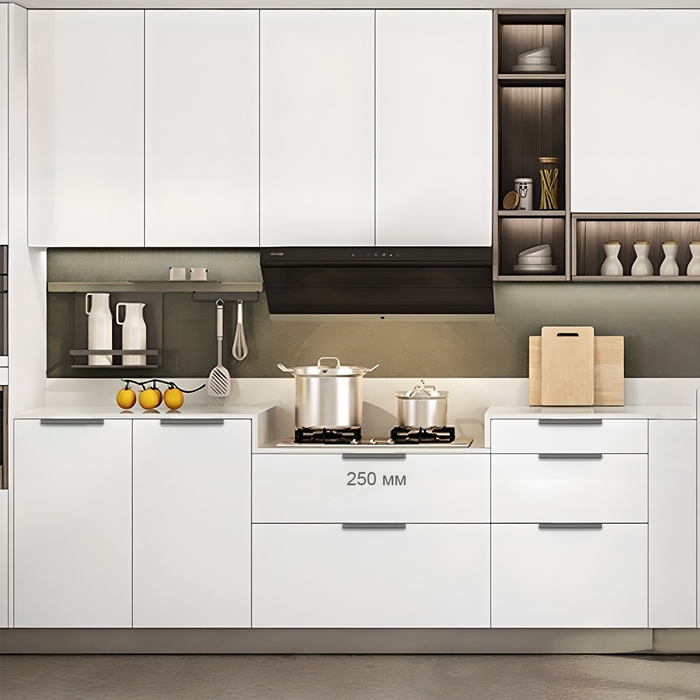 Ручка торцевая CAPPIO RT002, L=250 мм, м/о 192 мм, цвет серый