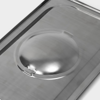 Крышка из нержавеющей стали к гастроемкости 1/4, 26,5&times;16,5 см толщина 0,8 мм