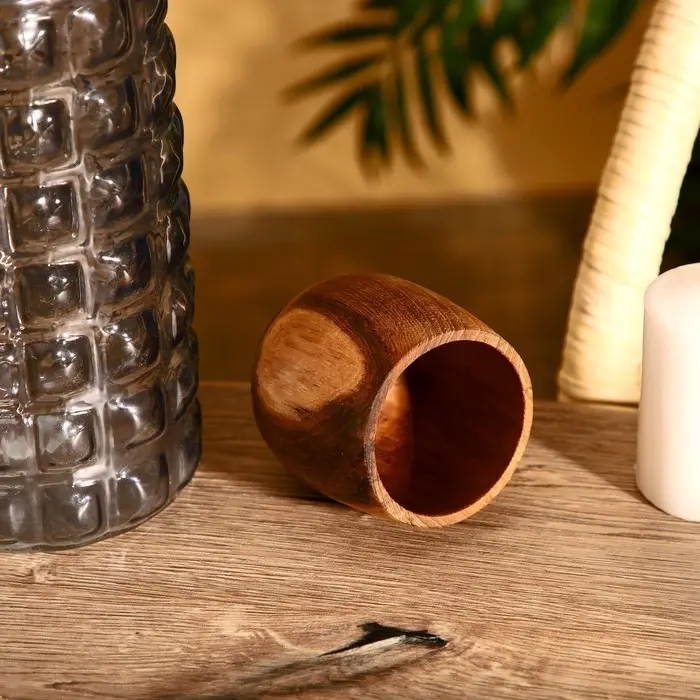 Стакан, 8&times;8&times;8 см, тиковое дерево