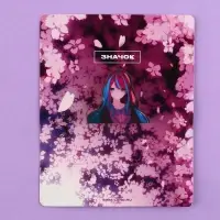 Значок деревянный &laquo;Девушка в цветах&raquo;, аниме , 3,3 х 2,8 см