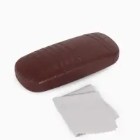 Футляр для очков Июнь2503, 16*5,8*3 см, хлопушка, коричневый