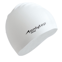 Шапочка для плавания силиконовая 49 гр, цвет белый