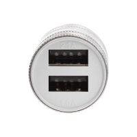 Автомобильное зарядное устройство, 2 USB, 2.1 А/1 А, МИКС