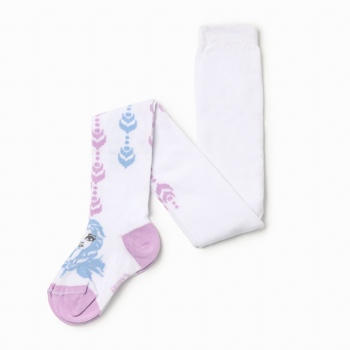 Колготки детские &laquo;Эльза&raquo;, Холодное сердце, рост 92-98 см, цвет белый