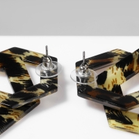 Серьги пластик &laquo;Танзания&raquo; бесконечность леопард, цветные