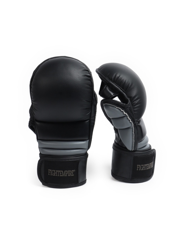 Перчатки для ММА гибрид FIGHT EMPIRE, BLACK-L, чёрные, размер L