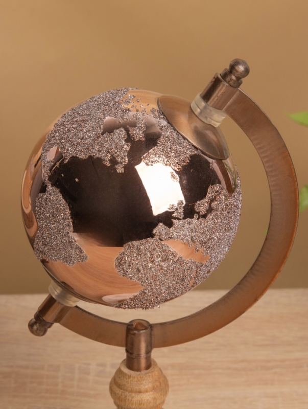 Глобус сувенирный "Сансет" 10х12,5х23 см, стекло, мрамор