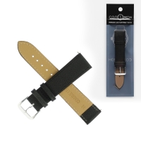 Ремешок для часов "Соломон", 20 мм, натуральная кожа, l-20 см, черный с тиснением Ремешок для часов "Соломон", 20 мм, натуральная кожа, l-20 см, черный с тиснением