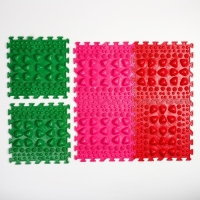 Комплект напольный модульный массажный коврик-пазл ОРТОША &laquo;МИКС - 5&raquo; (6 пазлов )