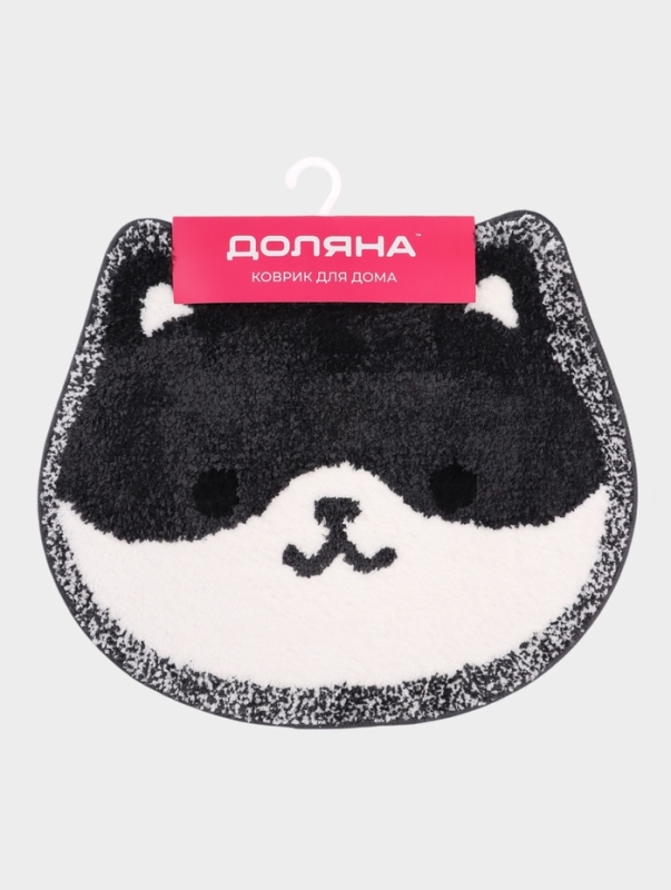 Коврик Доляна Kitty, 55&times;64 см, ворс 1 см, микрофибра, белый