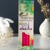 Свечи витые ароматизированные 1,9х24 см (набор 4 шт) 40 гр, 8 ч, французская ваниль