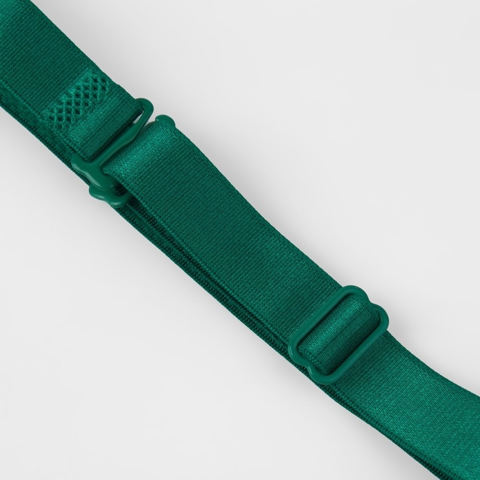 Бретели текстильные, 1,5 см, 37 см, пара, цвет изумрудный Бретели текстильные, 1,5 см, 37 см, пара, цвет изумрудный