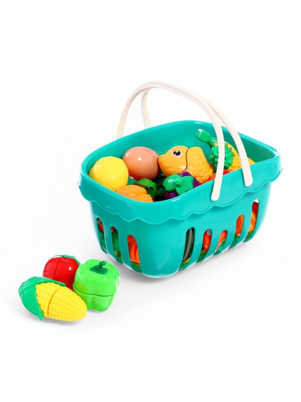 Игровой набор "Супершеф" корзина с продуктами и посудкой, 28 предметов