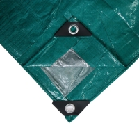 Тент защитный, 8 &times; 4 м, плотность 90 г/м&sup2;, люверсы шаг 1 м, тарпаулин, УФ, зелёный