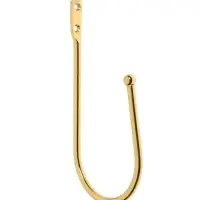 Крючок для штор ТУНДРА KS011, однорожковый, цвет золото, 2 шт