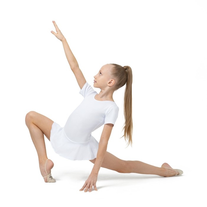 Купальник для гимнастики и танцев Grace Dance, р. 34, цвет белый