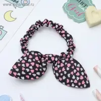 Резинка для волос &laquo;Веселые ушки&raquo;, кружева сердечки, МИКС