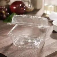 Контейнер одноразовый с неразъёмной крышкой ИП-9НАВ, пластик, 200 мл, 13&times;13&times;6 см, прозрачный