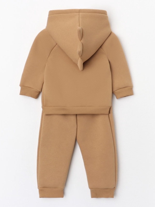 Костюм: толстовка и брюки Крошка Я Dino, рост 68-74, коричневый