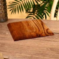 Тарелка квадратная 25х25х2 см, тиковое дерево