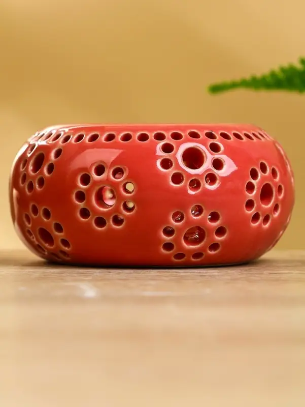 Подсвечник, 8.5&times;8.5&times;4 см, керамика, МИКС