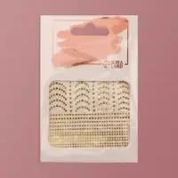 Наклейки для ногтей &laquo;Бусинка&raquo;, металлизированные, цвет золотистый