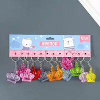 Брелок пластик "Корона" МИКС 4х4,4х1,5 см