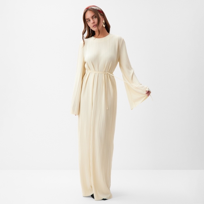 Платье женское MIST Classic collection, макси, размер 48-50, бежевое Платье женское MIST Classic collection, макси, размер 48-50, бежевое