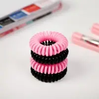 Резинки для волос пружинки &laquo;Котик&raquo;, 4 шт, диам 3,5