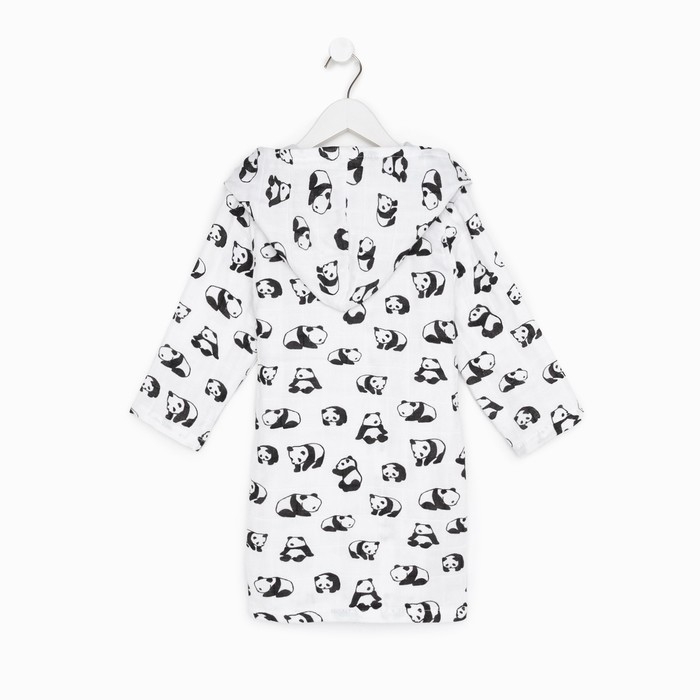 Халат детский муслиновый LoveLife &laquo;Панды&raquo; (5 лет, рост 110-116 см) 100% хлопок, 235 гр/м2