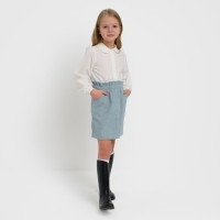 Юбка детская KAFTAN "Velvet", р. 34 (122-128), серо-голубой Юбка детская KAFTAN "Velvet", р. 34 (122-128), серо-голубой